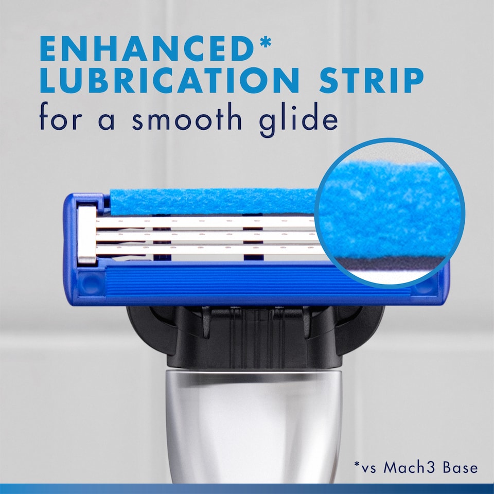 image 1 of Gillette Mach 3 Turbo Razor Blades Refill 8 Pack