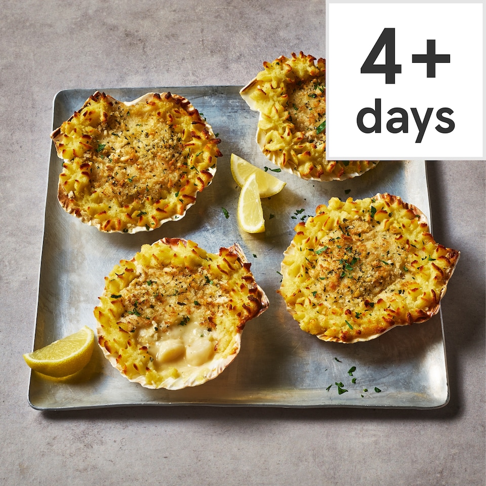 image 1 of 10. Tesco Finest 4 Coquille St Jacques 600g (Serves 4)
