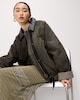 image 1 of The F&F Edit Cotton Rich Barn Jacket in Khaki