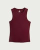 image 4 of F&F Cotton Rich Ribbed Vest in Burgundy