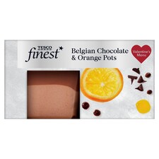 Tesco Finest Belgian Chocolate & Orange Pots 160G (2X80g)