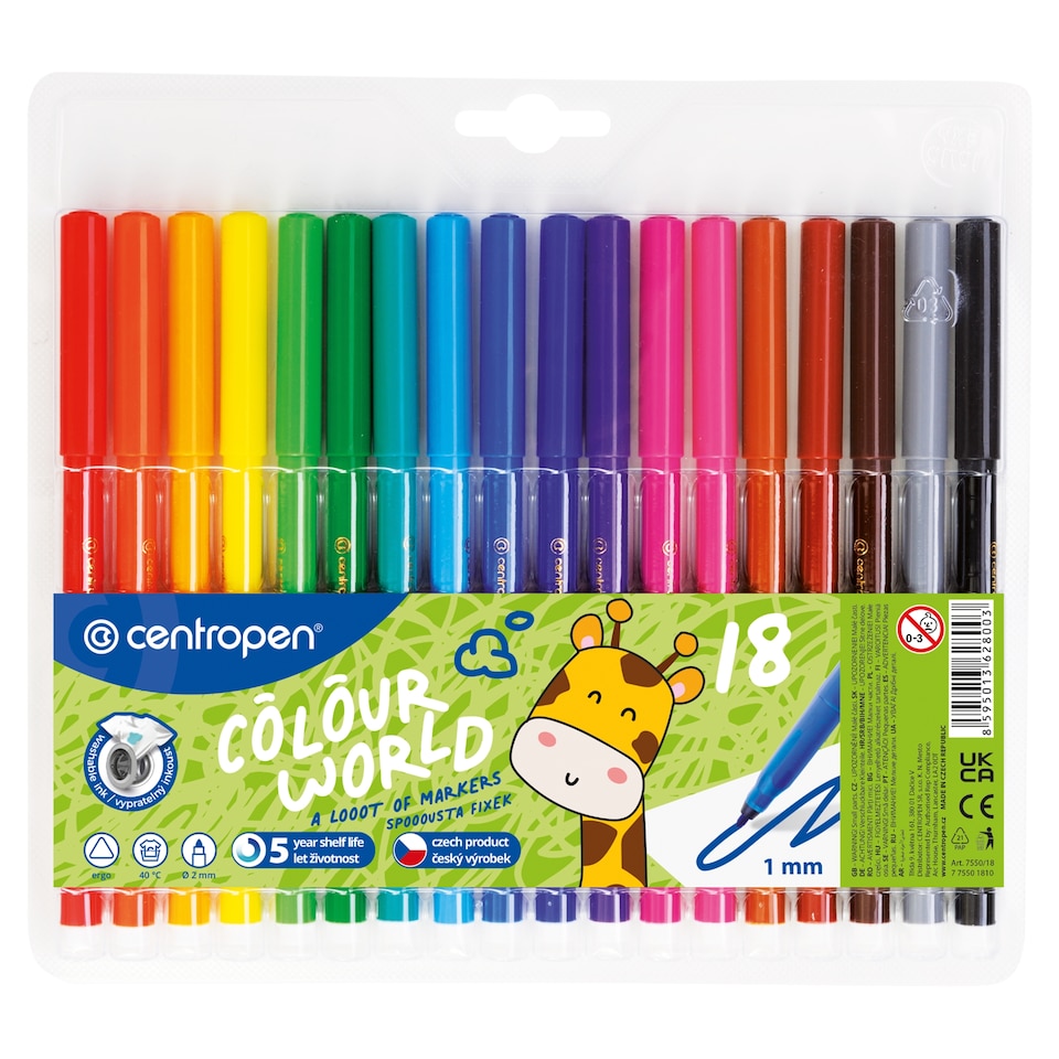 Centropen Farebné fixky 18 ks