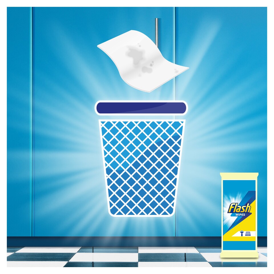 image 1 of Flash Antibacterial Wipes 180'S