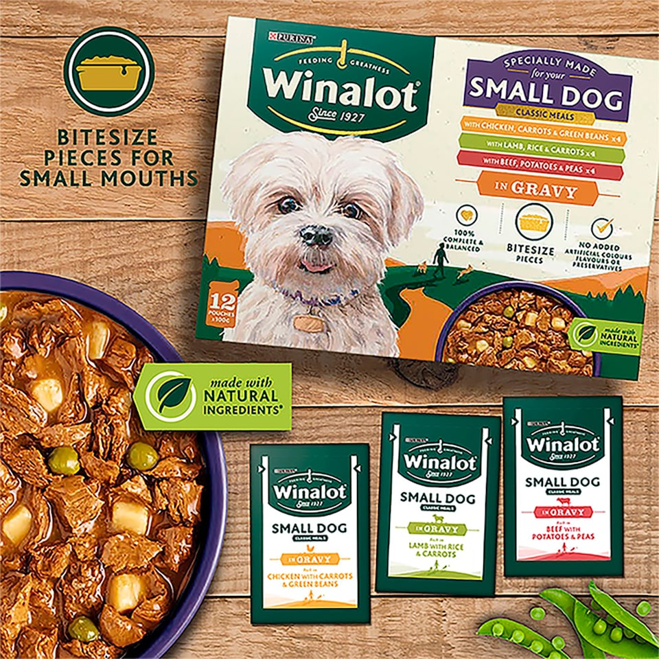 image 1 of Winalot Small Dog Classic Meals Dog Food Pouches In Gravy 12X100g