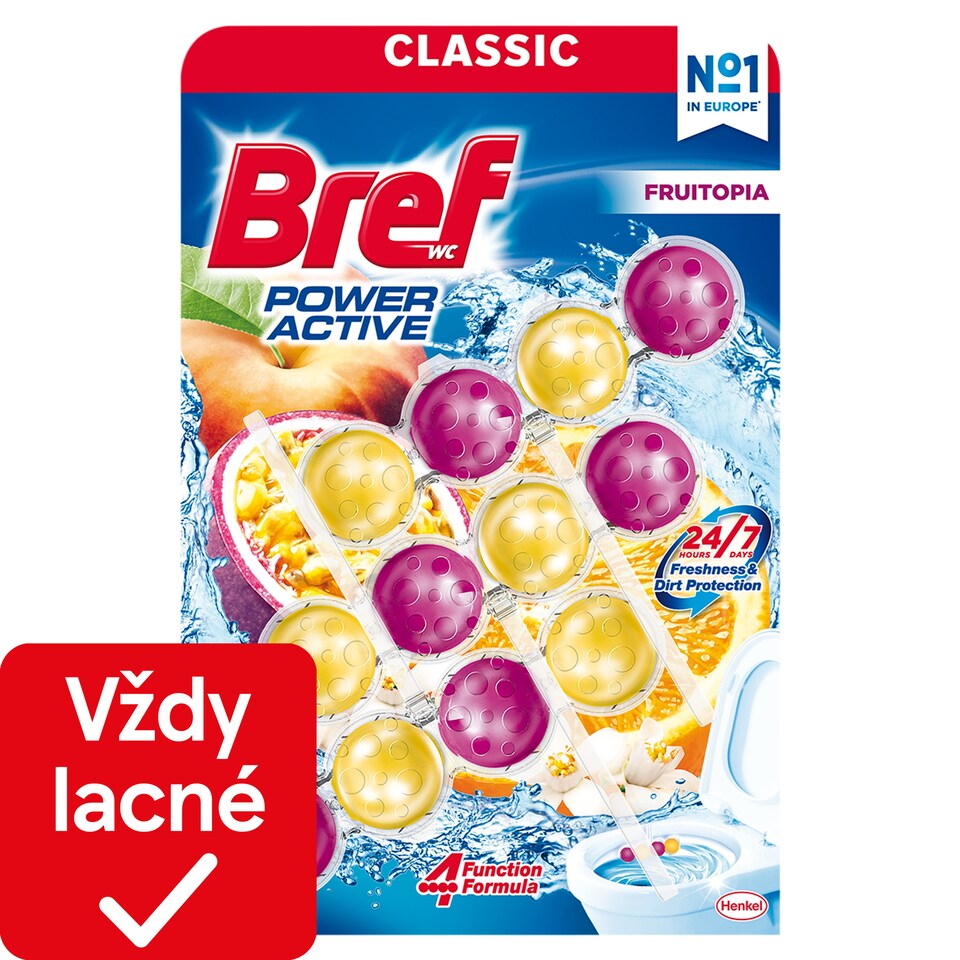 Bref Power Active Fruitopia tuhý WC blok 3 x 50 g