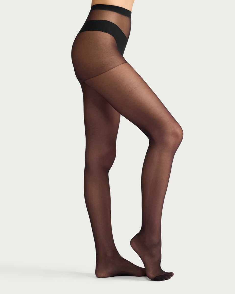 image 1 of F&F 5-Pack 15 Denier Run Resist Tights in Black