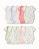 image 1 of F&F Baby 10-Pack Pure Cotton Circus Printed Bodysuits in Multi