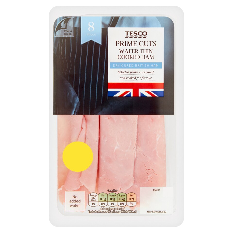 Tesco British Wafer Thin Cooked Ham 125G