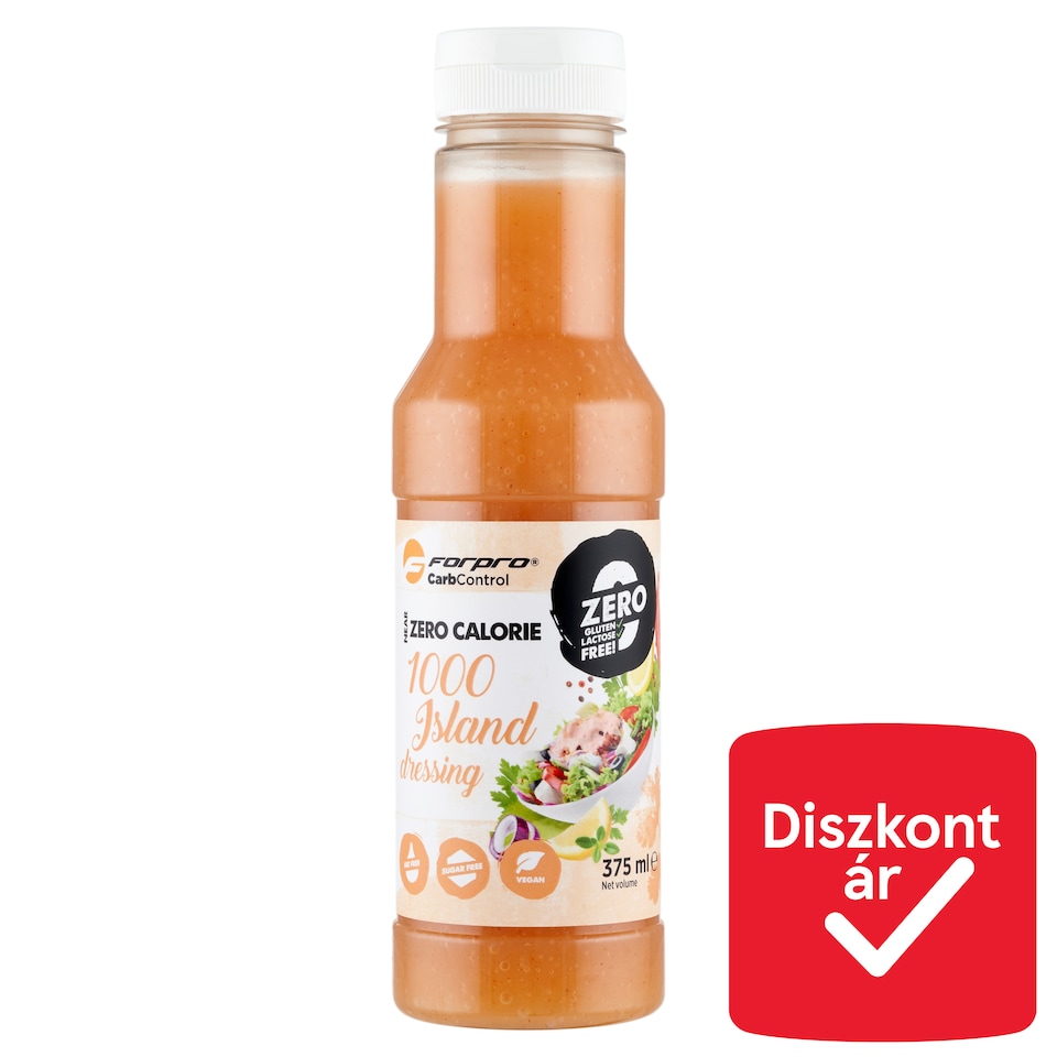 Forpro near zero calorie 1000 sziget szénhidrátmentes salátaöntet 375 ml  1. kép