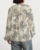 image 4 of F&F Paisley Print V Neck Blouse in Multi Black White
