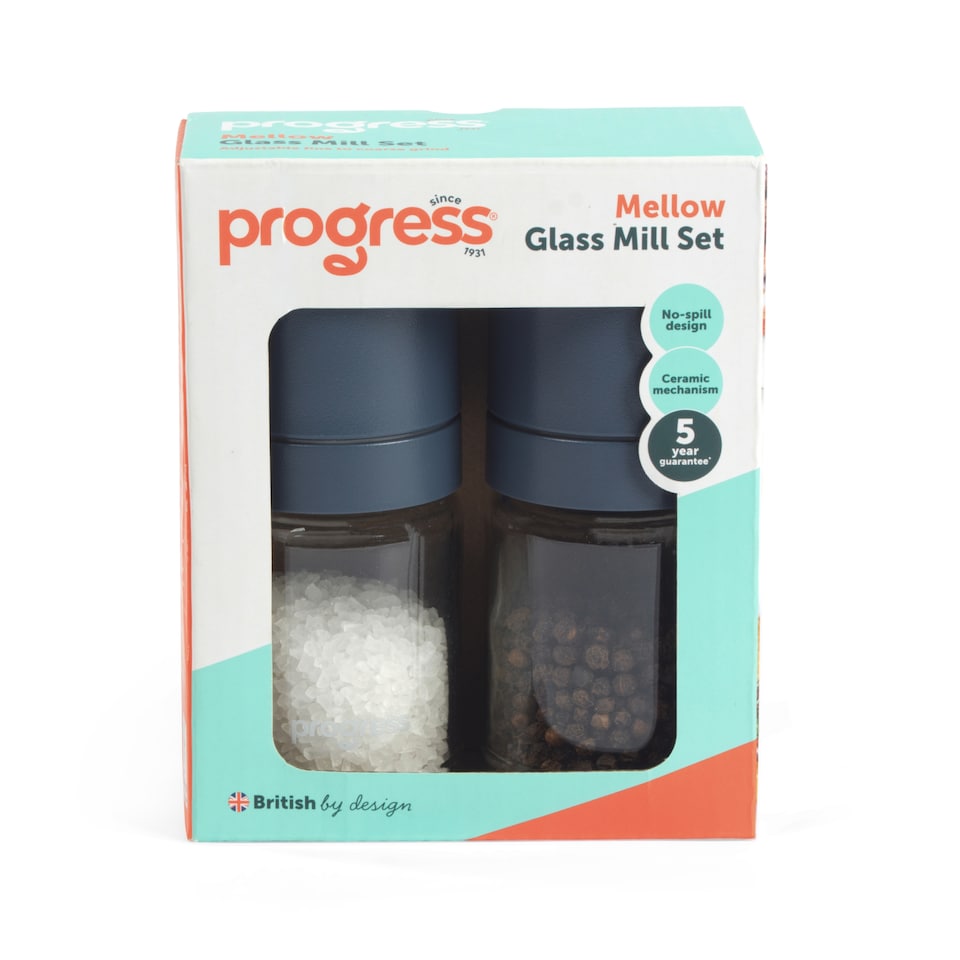image 1 of Progress Mellow Glass Salt & Pepper Mill Set