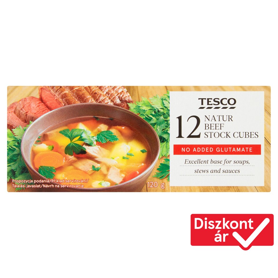 Tesco Natur Beef Stock Cubes 12 pcs 120 g