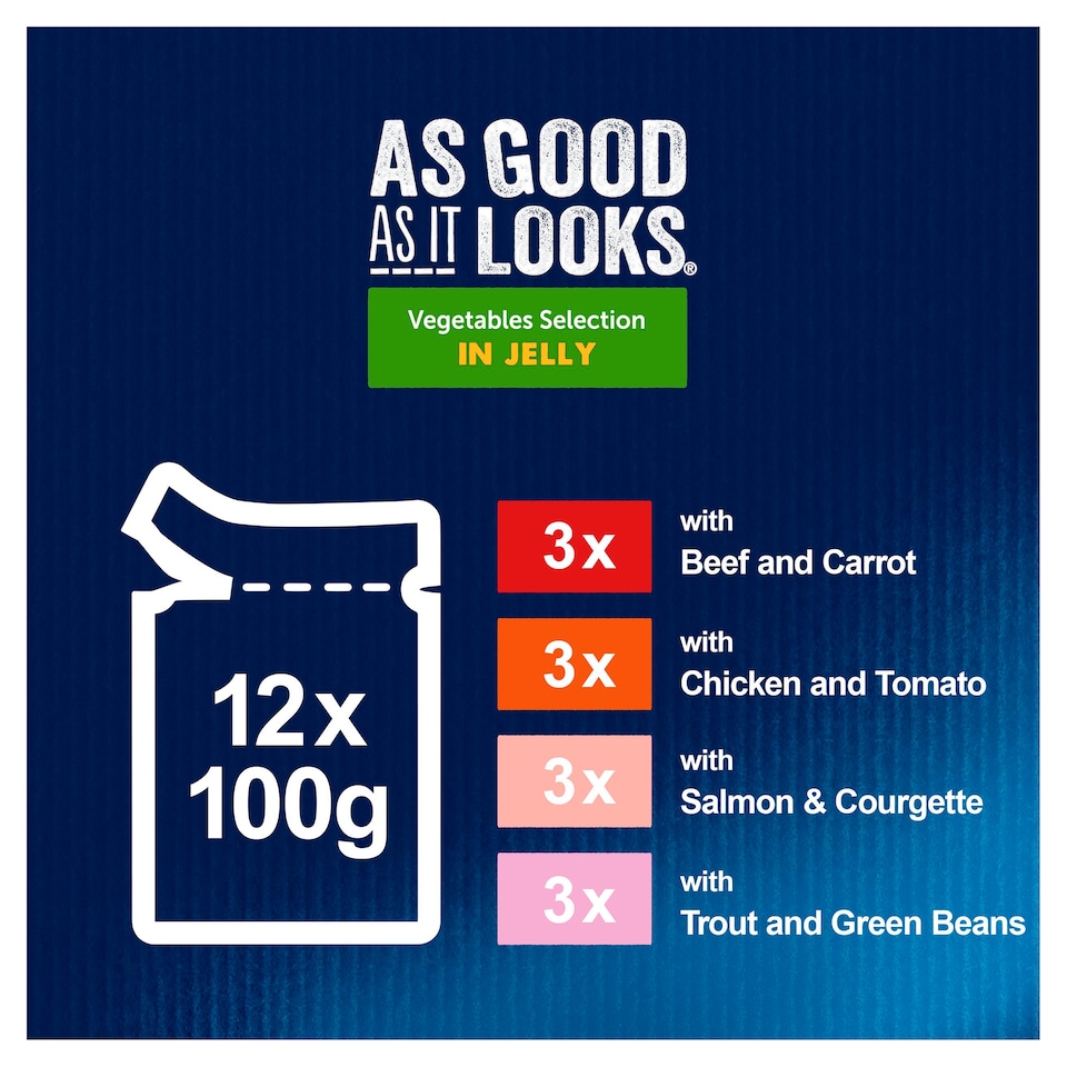 image 1 of Felix As Good As It Looks Cat Food Vegetable 12X100g