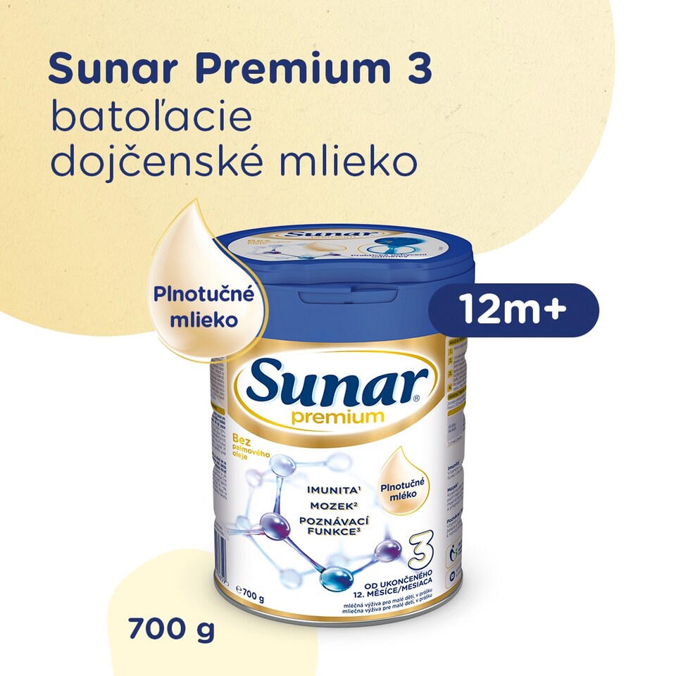 obrázok 1 z Sunar Premium 3 batoľacie mlieko, 700 g