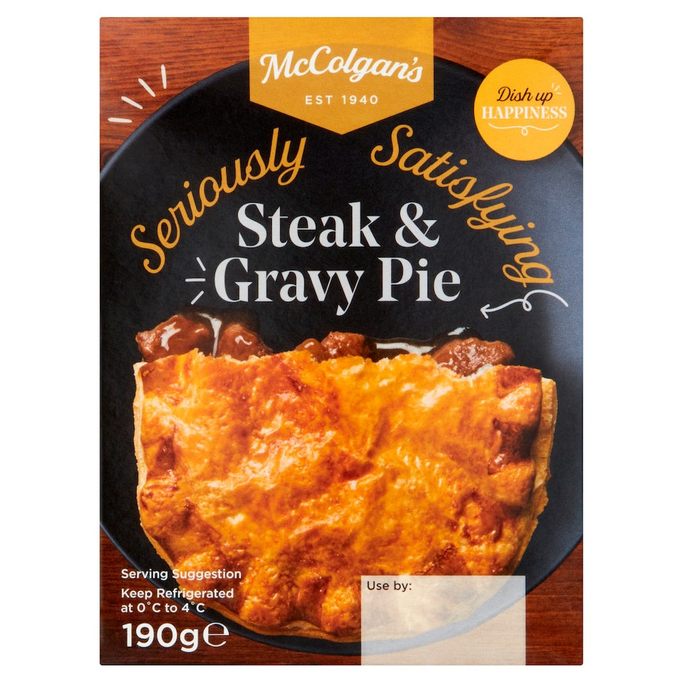 Mccolgans Steak And Gravy Pie 190G