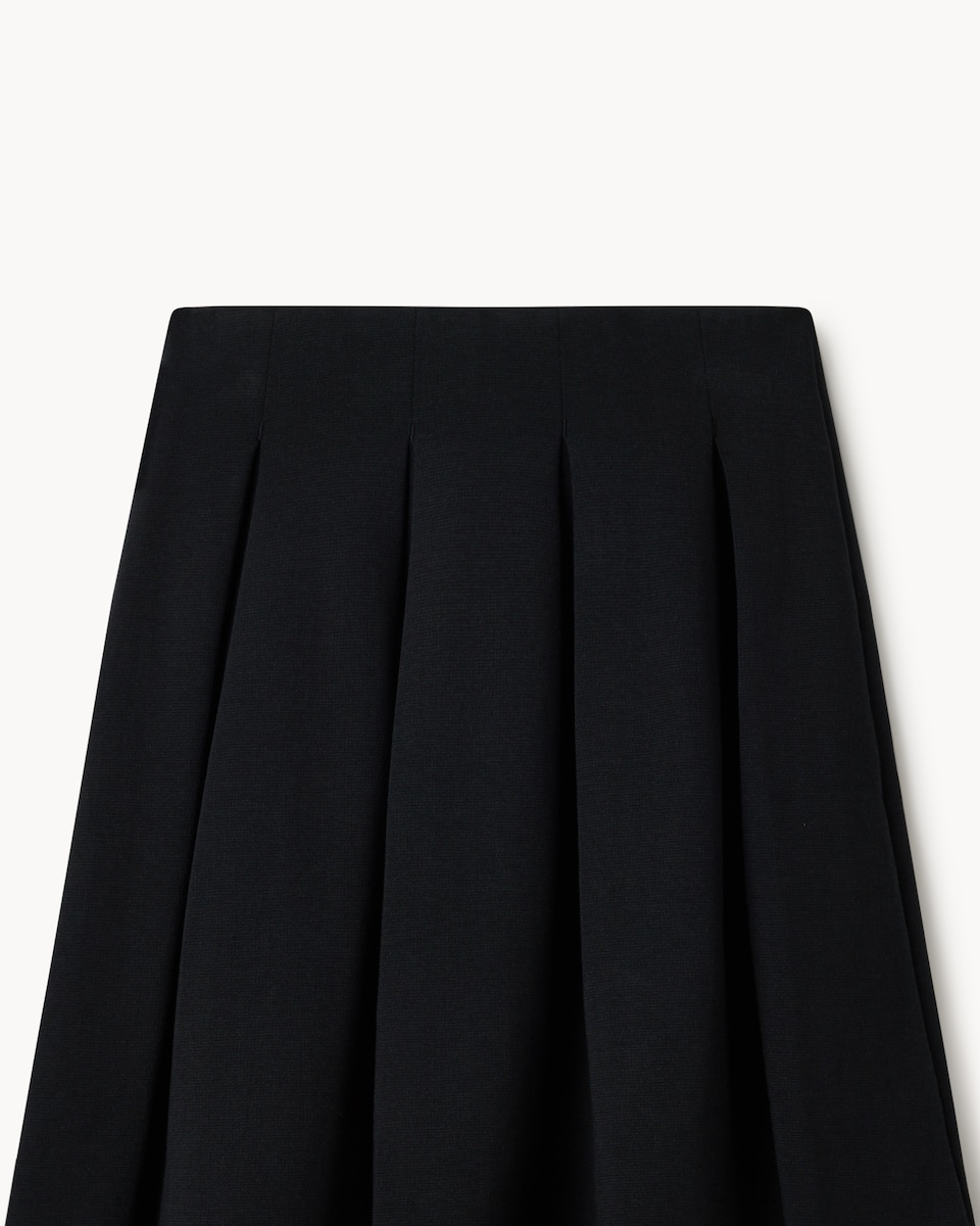 image 1 of F&F School Girls Pleated Skirt in Black