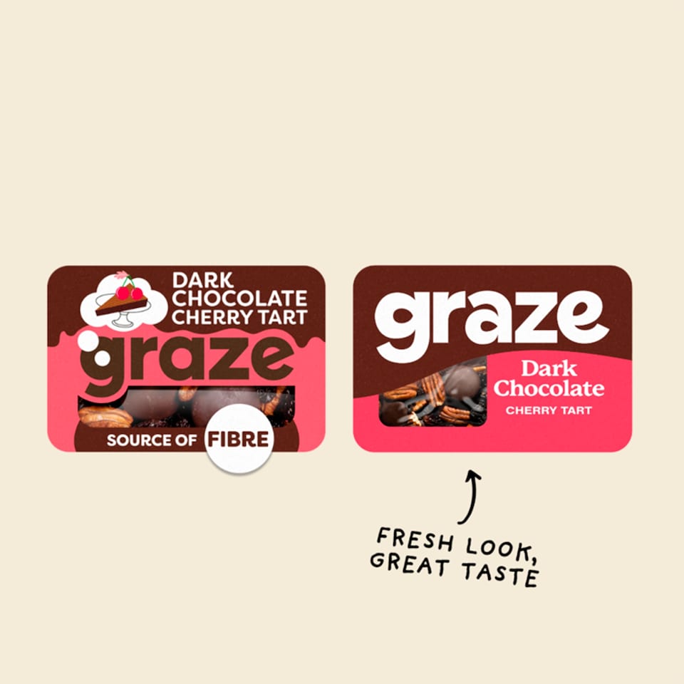 image 1 of Graze Dark Chocolate Cherry Tart 40G