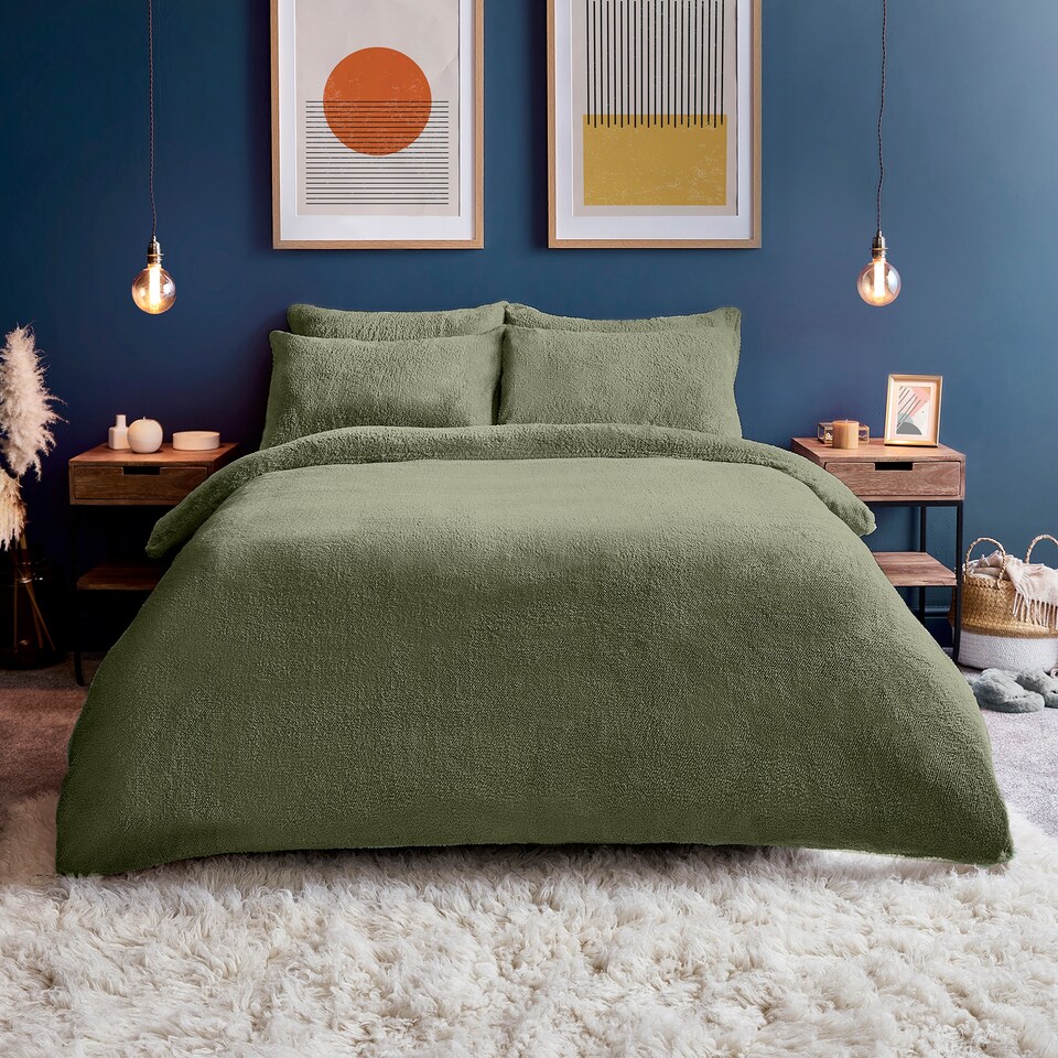 image 1 of Silentnight Green Teddy Duvet Double