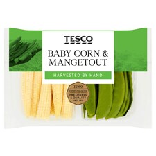 Tesco Babycorn And Mangetout 175G