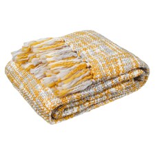 Tesco Boucle Throw Ochre