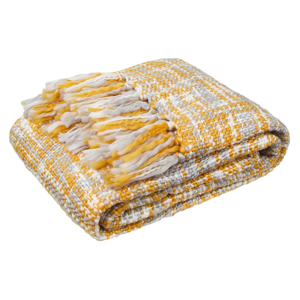 Tesco Boucle Throw Ochre