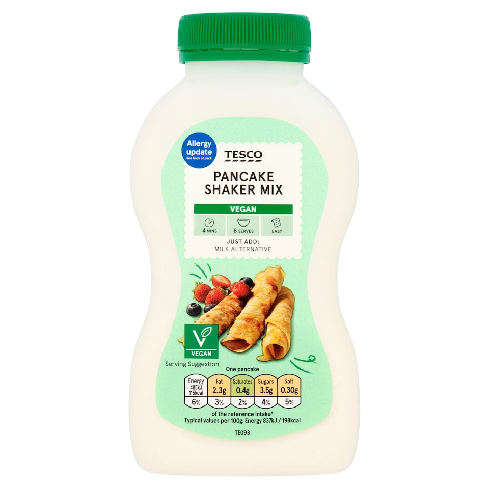Tesco Vegan Pancake Shaker Mix 155g