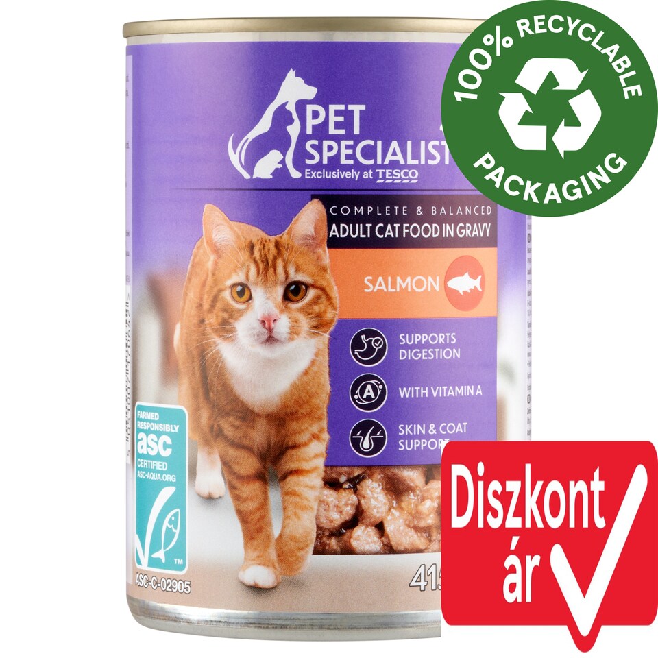 Pet Specialist Adult Cat Food in Gravy with Salmon 415 g