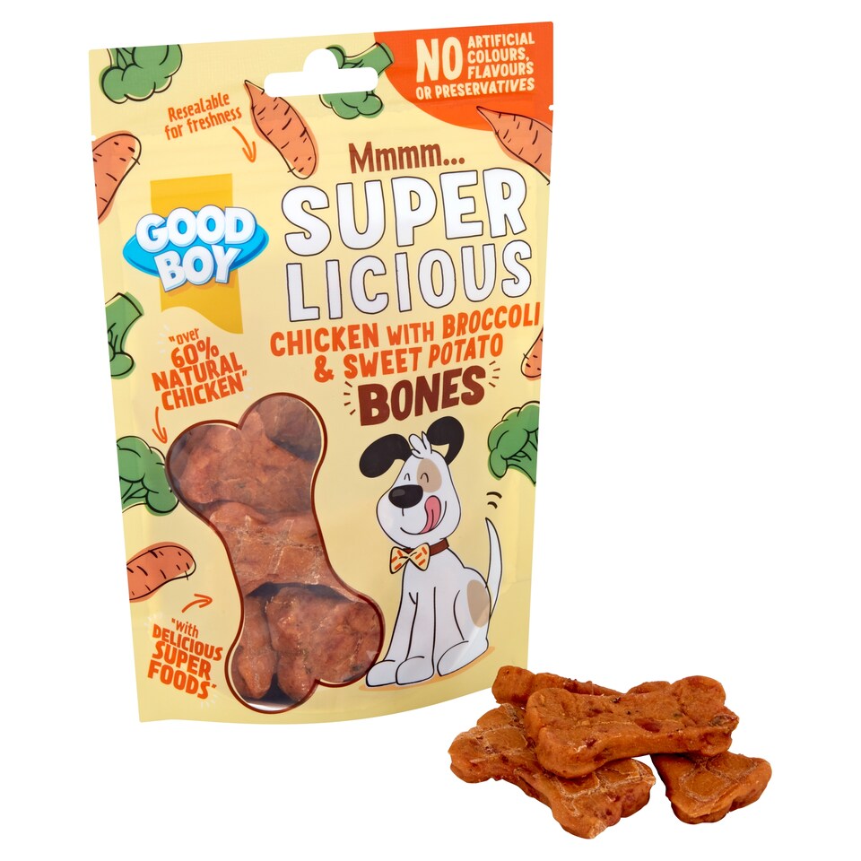 image 1 of Good Boy Dog Treats Chicken & Broccoli 100G