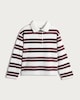 image 4 of F&F Girls Pure Cotton Stripe Print Rugby Shirt in Multi