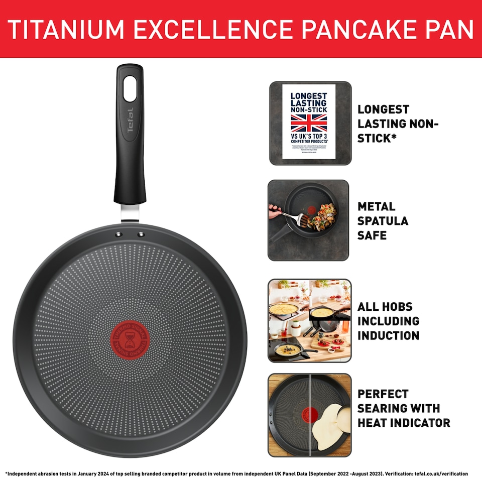 image 1 of Tefal Titanium Excellence Pancake Pan 25cm