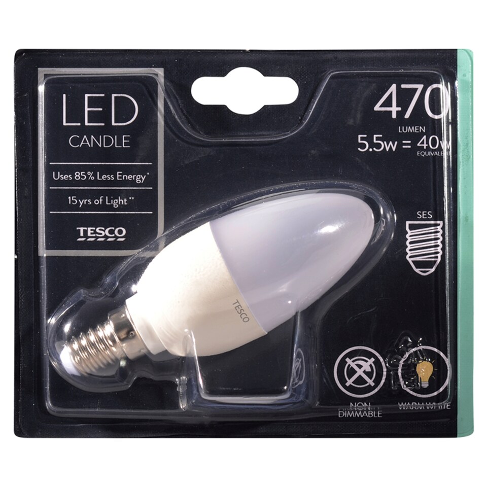 Tesco Led Candle 40W Small Edisonscrew