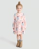 image 1 of Bluey Christmas Print Long Sleeved Sweat Dress in Pink