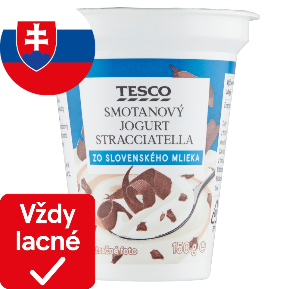 Tesco Smotanový jogurt stracciatella 150 g