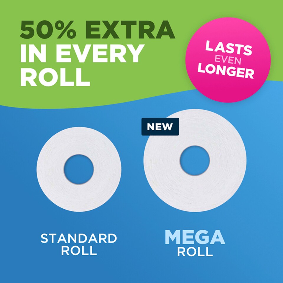 image 1 of Andrex Classic Clean Toilet Tissue 9 Mega Rolls