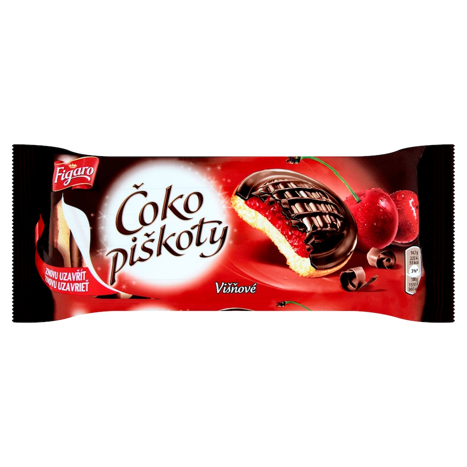 Figaro Čoko piškóty Višňové polomáčené 147 g