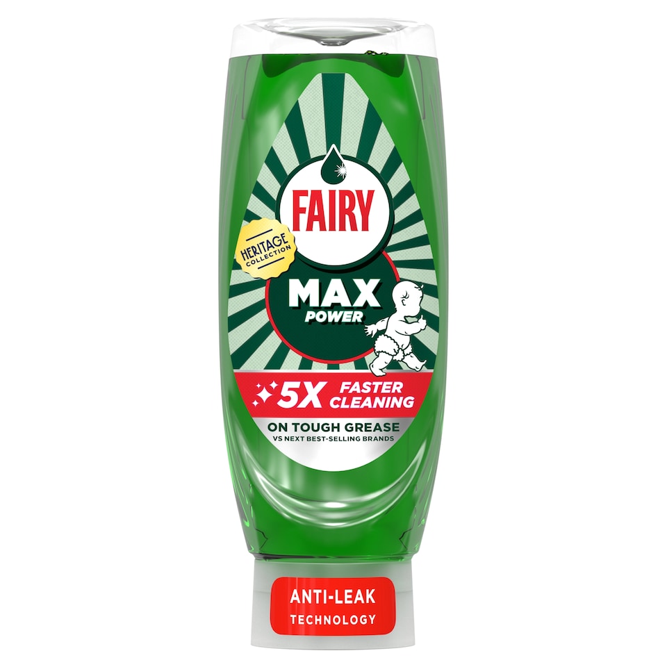 image 1 of Fairy Heritage Collection Max Power Washing Up Liquid 545ml