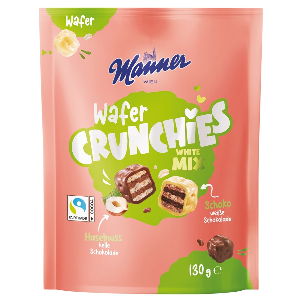 Manner Wafer Crunchies White Mix 130 g