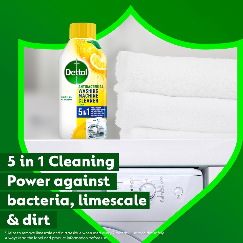 image 1 of Dettol Antibacterial Limescale Washing Machine Cleaner Citrus 250ml