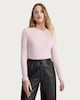 image 2 of F&F Cotton Rich Crew Neck Long Sleeved Top in Pink