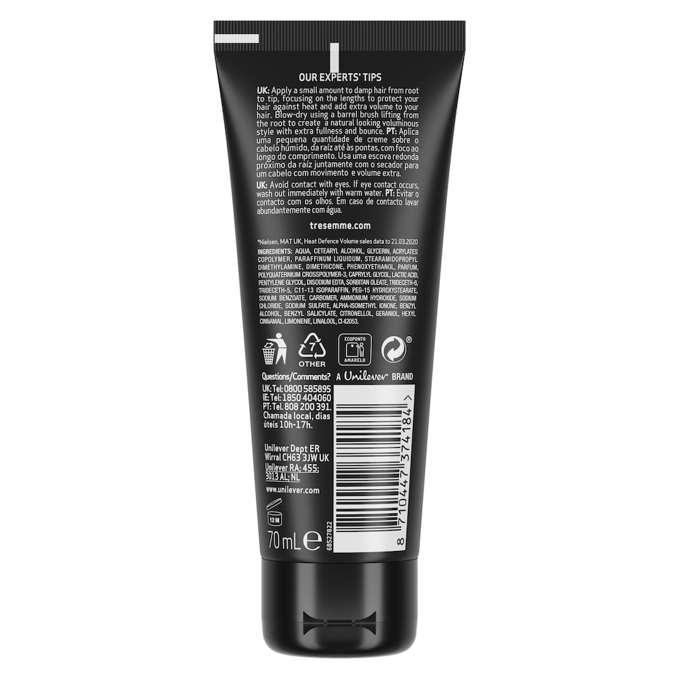 image 1 of Tresemme Volumising Blow Dry Creme 70Ml
