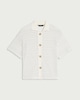 image 4 of F&F Crochet Look Short Sleeved Co-ord Shirt in Cream