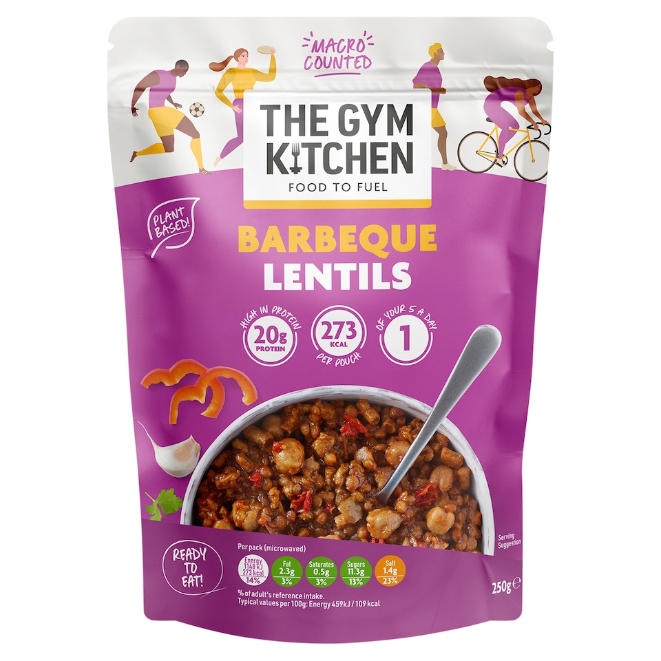 image 1 of The Gym Kitchen Barbeque Lentils 250g