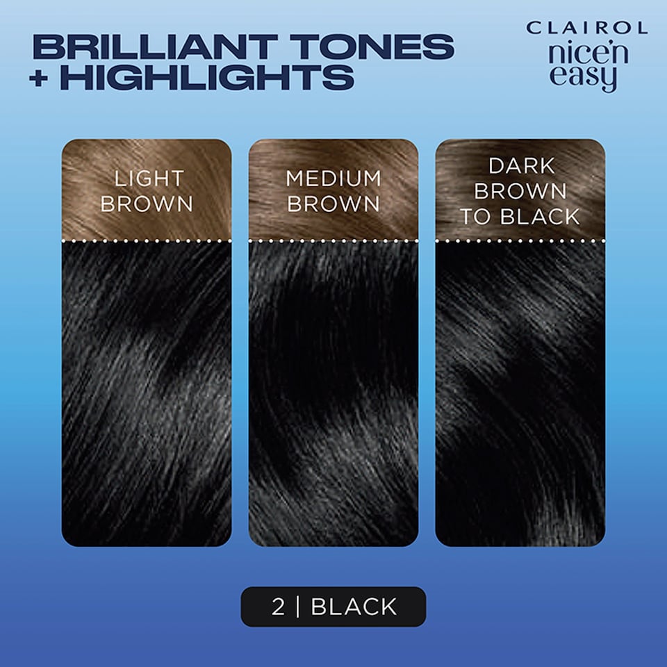 image 1 of Clairol Nice ‘N Easy Black 2 Hair Dye