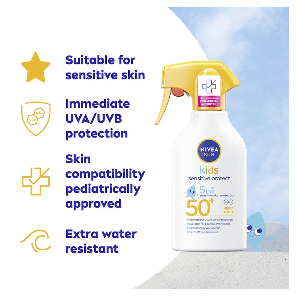 image 1 of NIVEA SUN Babies & Kids Sensitive Protect Trigger Spray SPF50+ 250ml​