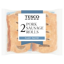 Tesco 2 Pork Sausage Rolls 120G