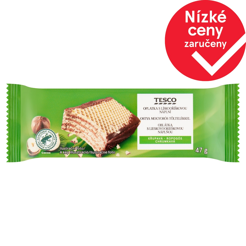 Tesco Oplatka s lískooříškovou náplní 47g