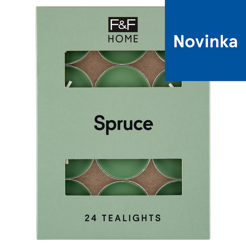 F&F Home Spruce vonné čajové sviečky 24 x 8,3 g