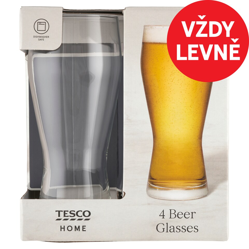 Obrázek 1 pro produkt Tesco Home Pivní sklenice 4 ks
