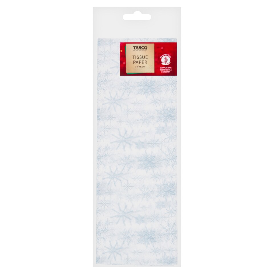 T. Silver Snowflake Tissue 3pk