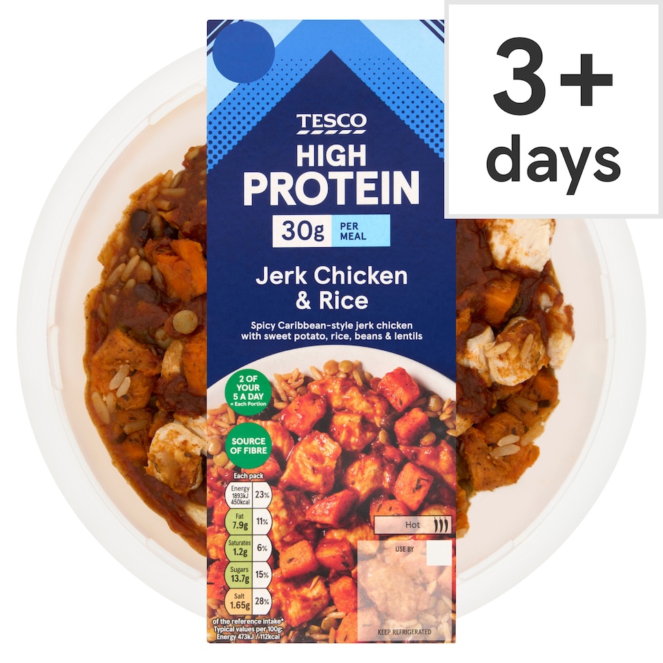 Tesco High Protein Jerk Chicken & Rice 400g
